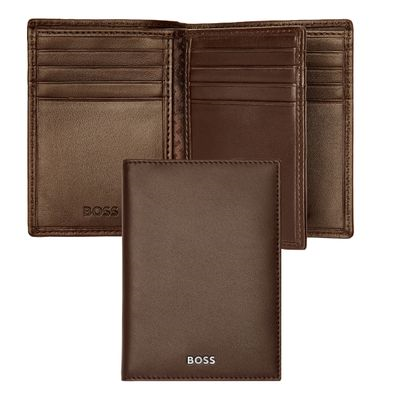 TRIFOLD CARD HOLDER CLASSIC SMOOTH BROWN