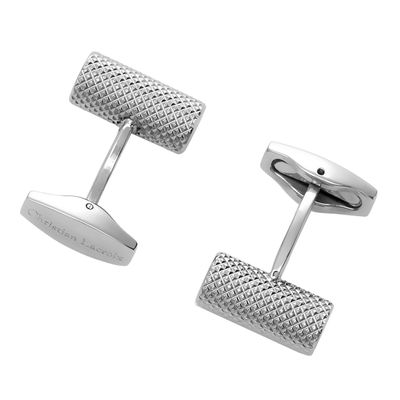 CUFF LINKS CAPRIO SILVER CHROME DIAMOND