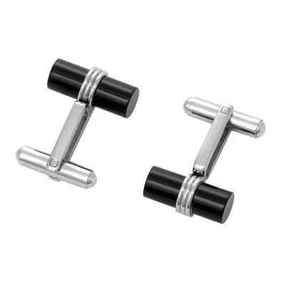 CUFF LINKS WHITELINE BLACK