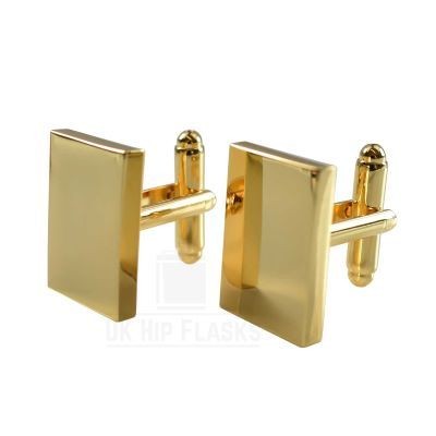 RECTANGULAR CUFF LINKS in Gold