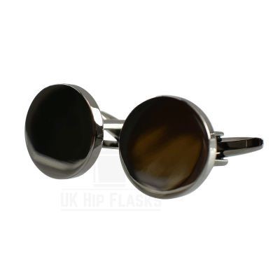 ROUND CUFF LINKS in Black