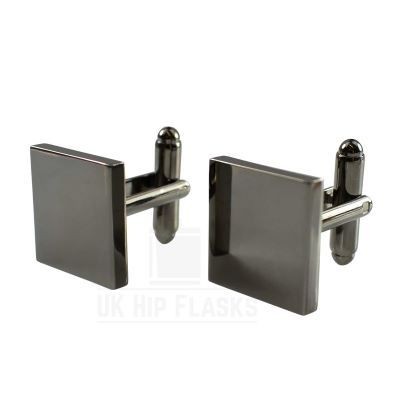 SQUARE CUFF LINKS in Black