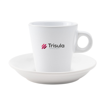 BURANO 200 ML MUG AND SAUCER in White