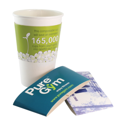 CUP SLEEVE - FLAT PACKED CARD - LARGE 12-16OZ