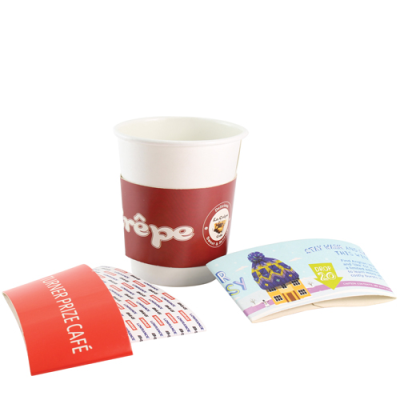 CUP SLEEVE - FLAT PACKED CARD - SMALL 8-10OZ