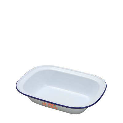 ENAMEL RECTANGULAR PIE DISH (220X165X50MM)