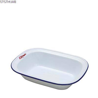 ENAMEL RECTANGULAR PIE DISH (240X180X55MM)