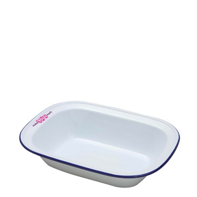 ENAMEL RECTANGULAR PIE DISH (260X190X60MM)