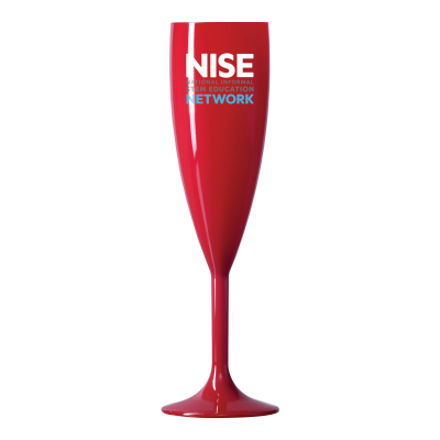 REUSABLE RED CHAMPAGNE FLUTE (187ML & 6