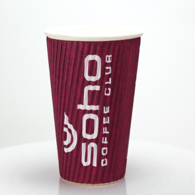 RIPPLED PAPER CUP - FULL COLOUR (16OZ & 455ML)