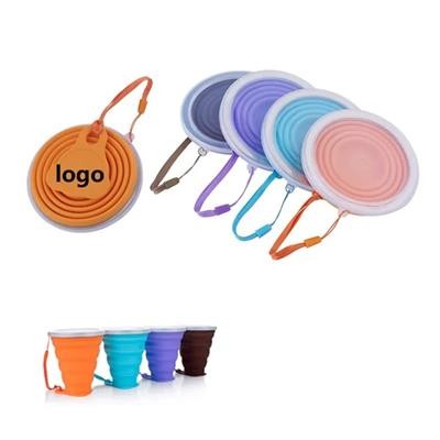 SILICON FOLDING CAMPING CUP with Lids