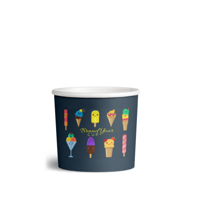 SINGLE WALLED MATT RECYCLABLE ICE CREAM POT (16OZ)