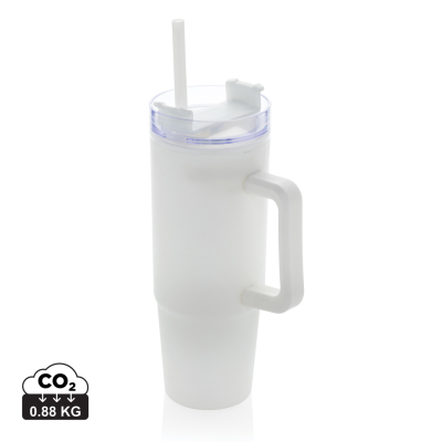 TANA RCS PLASTIC TUMBLER with Handle 900Ml in White