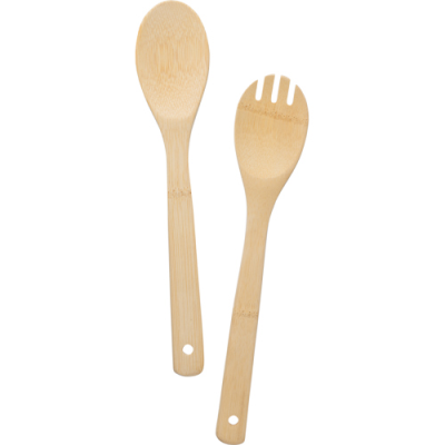 BAMBOO SALAD CUTLERY in Brown