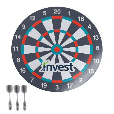 MAGNETIC DARTBOARD - 300MM DIAMETER in White