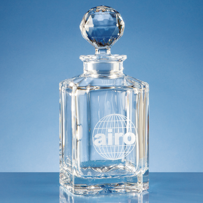 0,8LTR CRYSTALITE SQUARE SPIRIT DECANTER