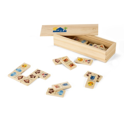 DOMIN CHILDRENS WOOD DOMINO GAME