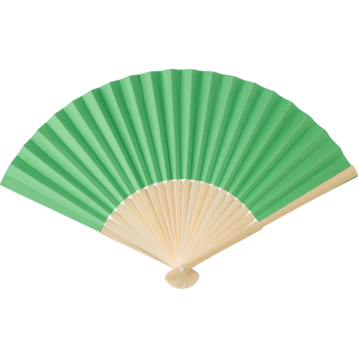 BAMBOO FAN in Lime