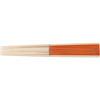 BAMBOO FAN in Orange