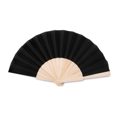 MANUAL HAND FAN WOOD in Black