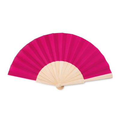 MANUAL HAND FAN WOOD in Pink