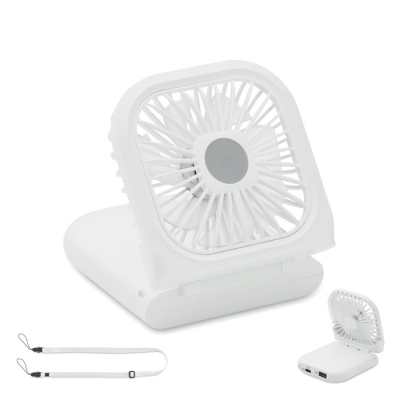 PORTABLE FOLDING OR DESK FAN in White