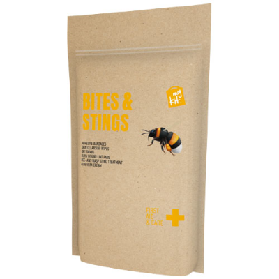 MYKIT BITES & STINGS FIRST AID with Paper Pouch in Kraft Brown