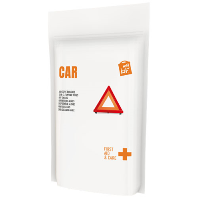 MYKIT CAR FIRST AID KIT with Paper Pouch in White