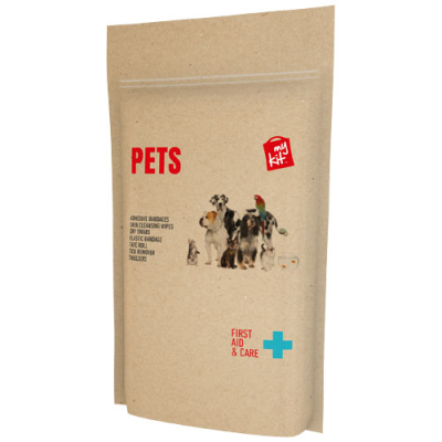 MYKIT PET FIRST AID KIT with Paper Pouch in Kraft Brown
