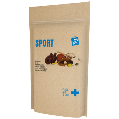 MYKIT SPORTS FIRST AID KIT with Paper Pouch in Kraft Brown