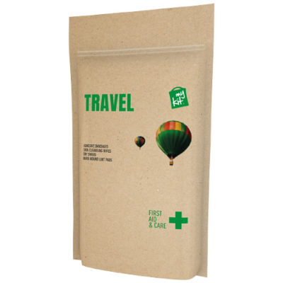 MYKIT TRAVEL FIRST AID KIT with Paper Pouch in Kraft Brown