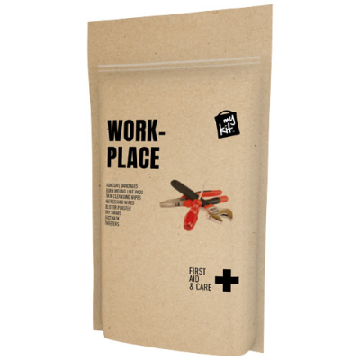 MYKIT WORKPLACE FIRST AID KIT with Paper Pouch in Kraft Brown
