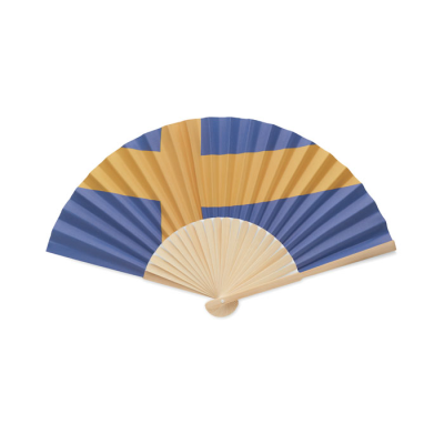 MANUAL FAN FLAG DESIGN in Blue