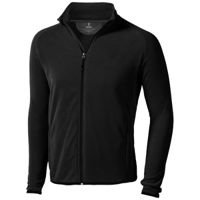 BROSSARD MENS FULL ZIP FLEECE JACKET in Solid Black