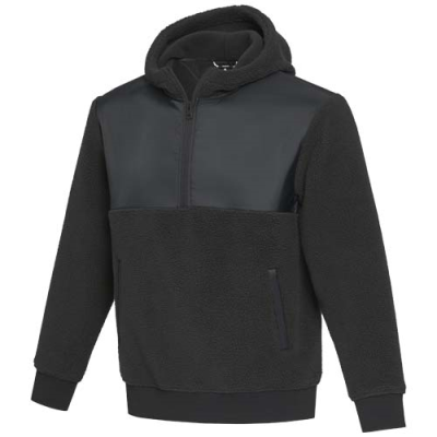 EVANS UNISEX RECYCLED SHERPA FLEECE in Solid Black