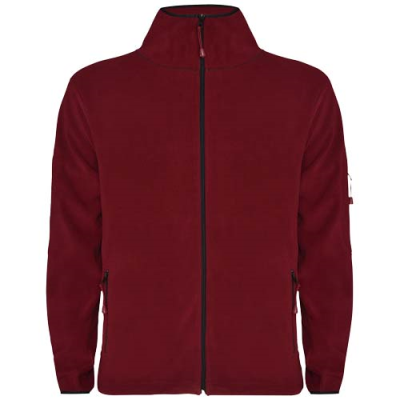 LUCIANE MENS FULL ZIP FLEECE JACKET in Garnet