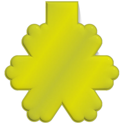 RFX™ M-10 SNOWFLAKE REFLECTIVE PVC MAGNET in Neon Fluorescent Yellow