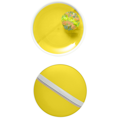 PLASTIC BALL GAME (3PC) in Yellow