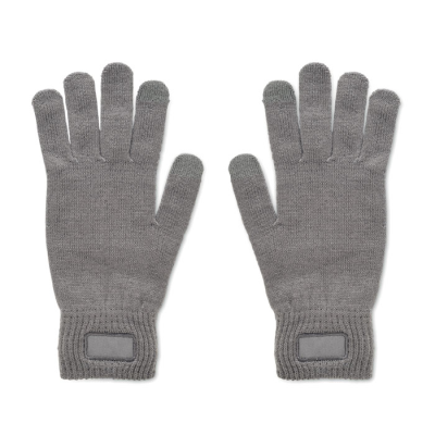 KNITTED GLOVES in RPET in Grey