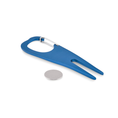 ALUMINIUM METAL GOLF DIVOT TOOL in Blue