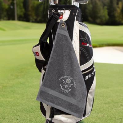 AZTEX EYELET AND CHAIN COTTON GOLF TOWEL