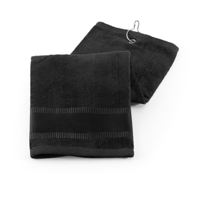 GOLFI MULTIFUNCTION COTTON TOWEL (430 G & M²) in Black