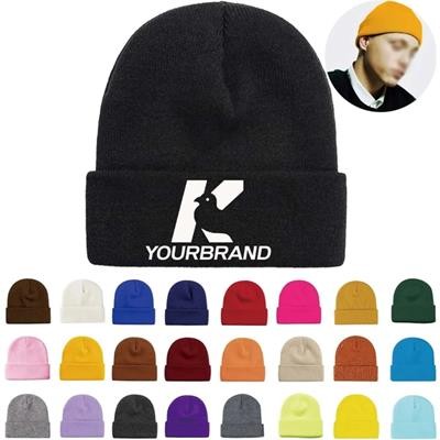 ACRYLIC UNISEX WARM WINTER KNIT CUFFED BEANIE HAT