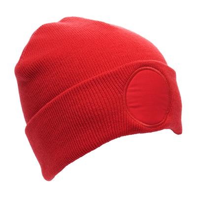 CIRCLE PATCH BEANIE In Classic Red