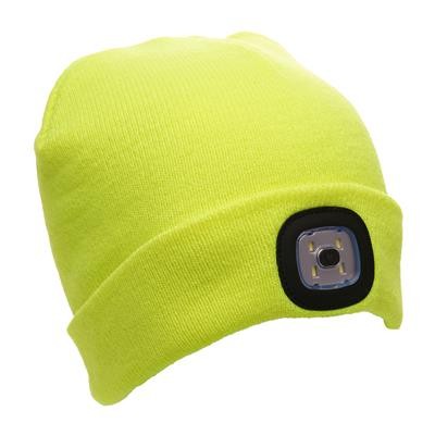 RECHARGEABLE LIGHT BEANIE In Yellow