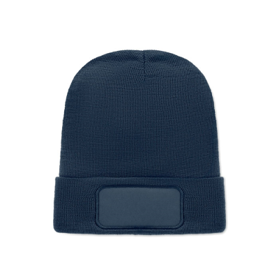 UNISEX BEANIE RPET POLYESTER in Blue