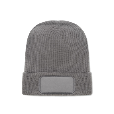 UNISEX BEANIE RPET POLYESTER in Grey