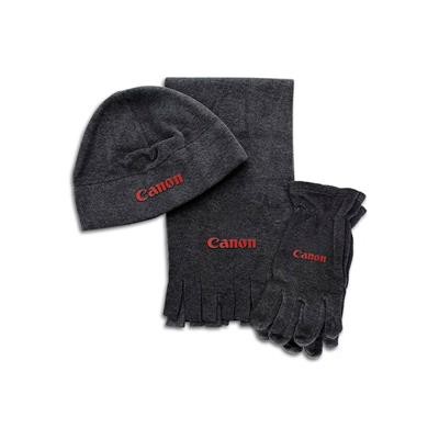 WINTER FLEECE SCARF HAT GLOVES THREE-PIECE SET