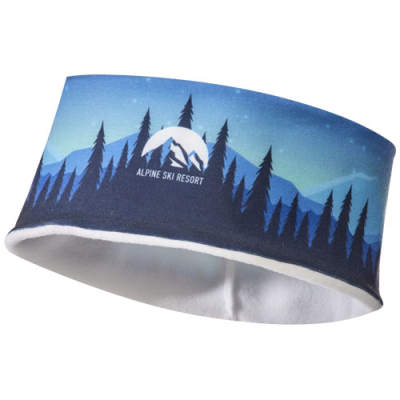 EMMA SUBLIMATION RPET HEAD BAND with Fleece in White