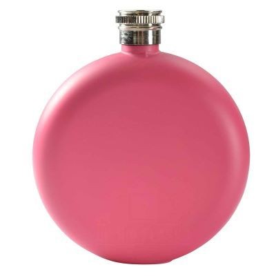 5OZ ROUND HIP FLASK in Pink